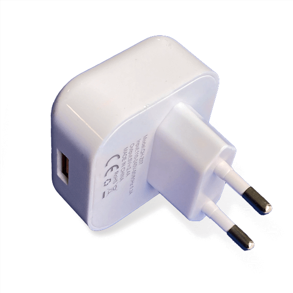 220V USB Adapter (wit) (excl. USB kabel)