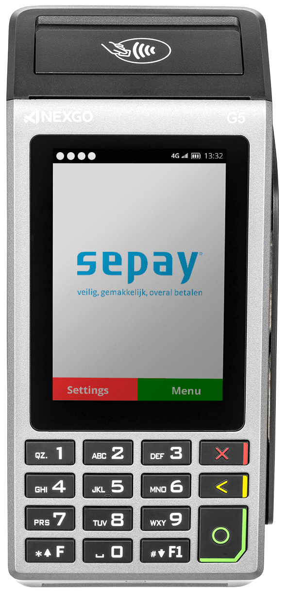 Pinautomaat Leasen - SEPAY Mobiele Betaalautomaat - Pinautomaat - 4G - KPN Sim